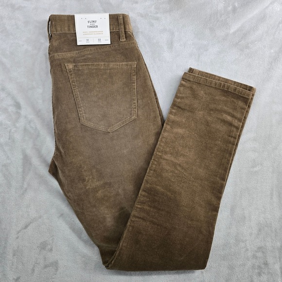 flint and tinder Other - Flint‎ and Tinder Tapered Fit Corduroy Pants Men Size 31x32 Brown